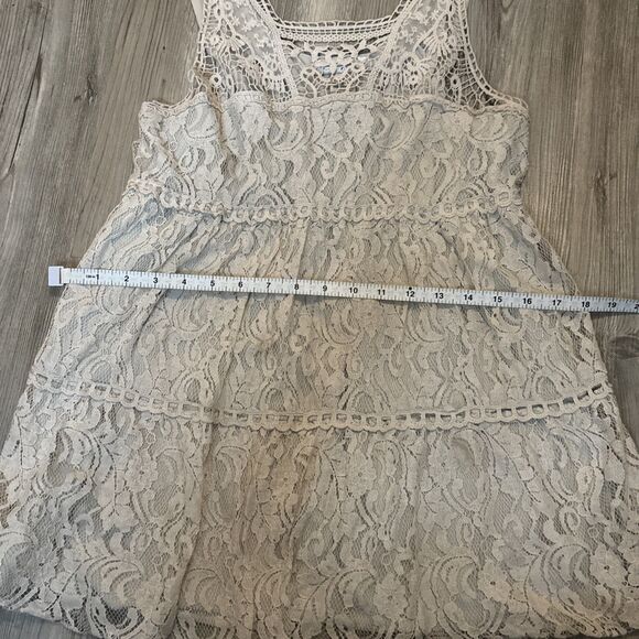 Cottagecore Ultra Pink Ivory Boho Fairycore Lace Cottage Chic Dress Large - Picture 8 of 10